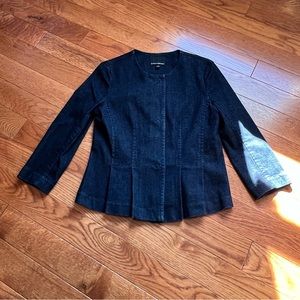 Banana Republic Denim Peplum Blazer